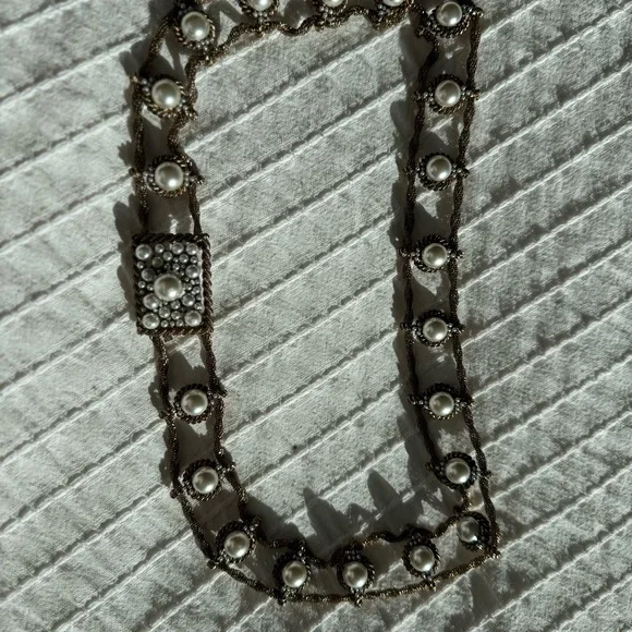 Zara Bronze Pearl Chain Belt - Picture 6 of 6